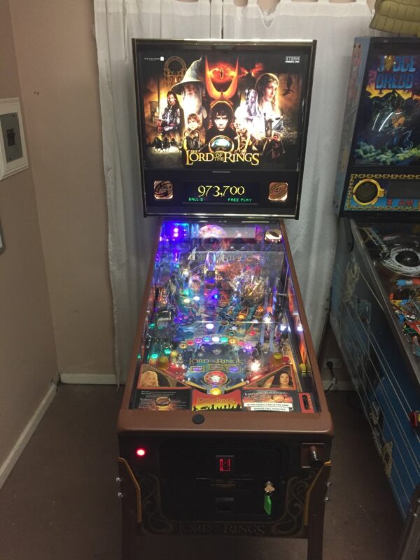 "Lord of the Rings Pinball Machine at pinball state Australia"