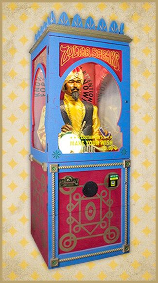Zoltar nostalgic fortune teller full front view